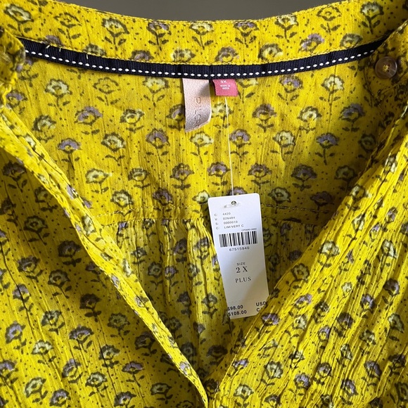 NWT Anthropologie Pilcro The Sidney Printed Batwing Blouse 2X - Picture 7 of 10